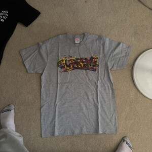 Supreme Paint Logo Tee Light Slate